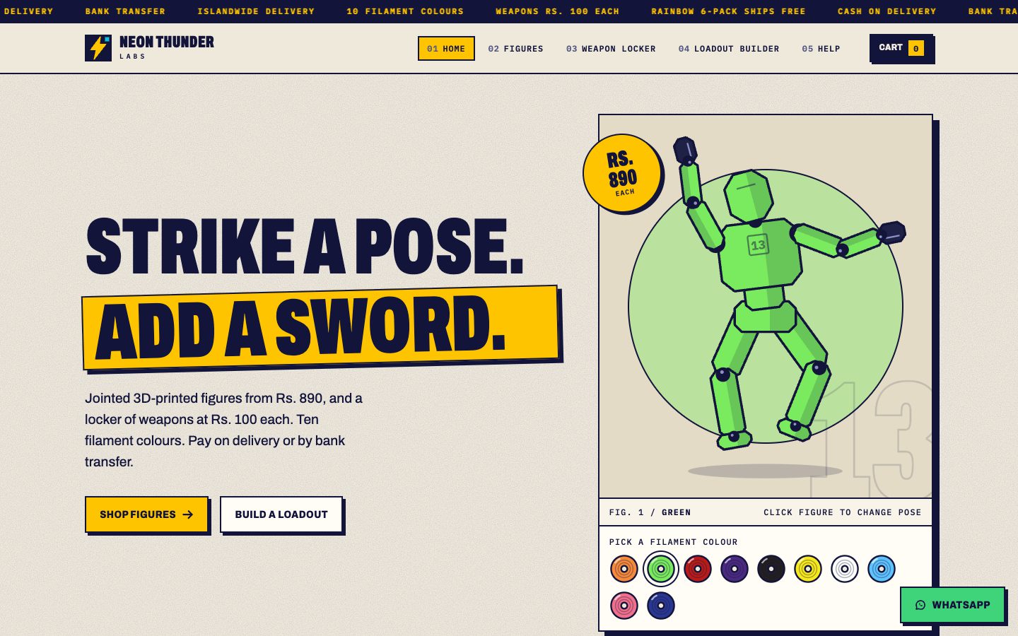 Neon Thunder Labs homepage
